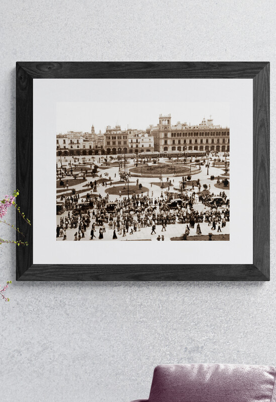 Vista del Palacio Municipal y Zócalo con jardines