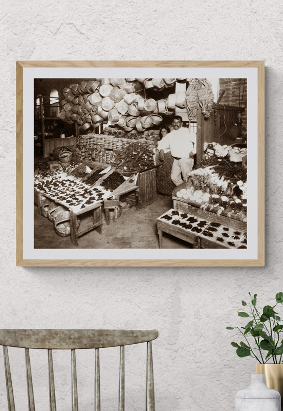 Puesto de chiles y semillas