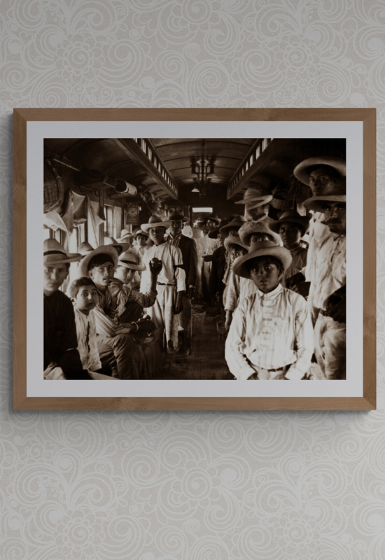 Interior de un tren de segunda clase