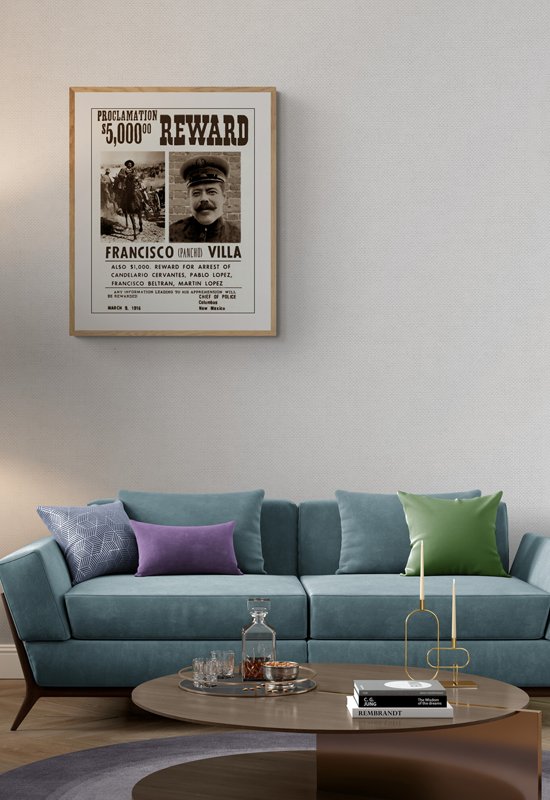 Cartel de Recompensa por el Gral. Francisco Villa
