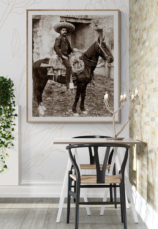 Gral. Emiliano Zapata a caballo