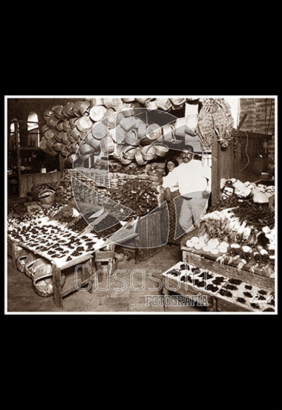 Puesto de chiles y semillas