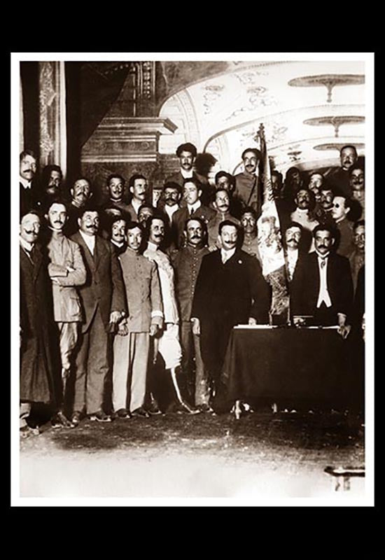 Líderes revolucionarios durante la Convención de Aguascalientes