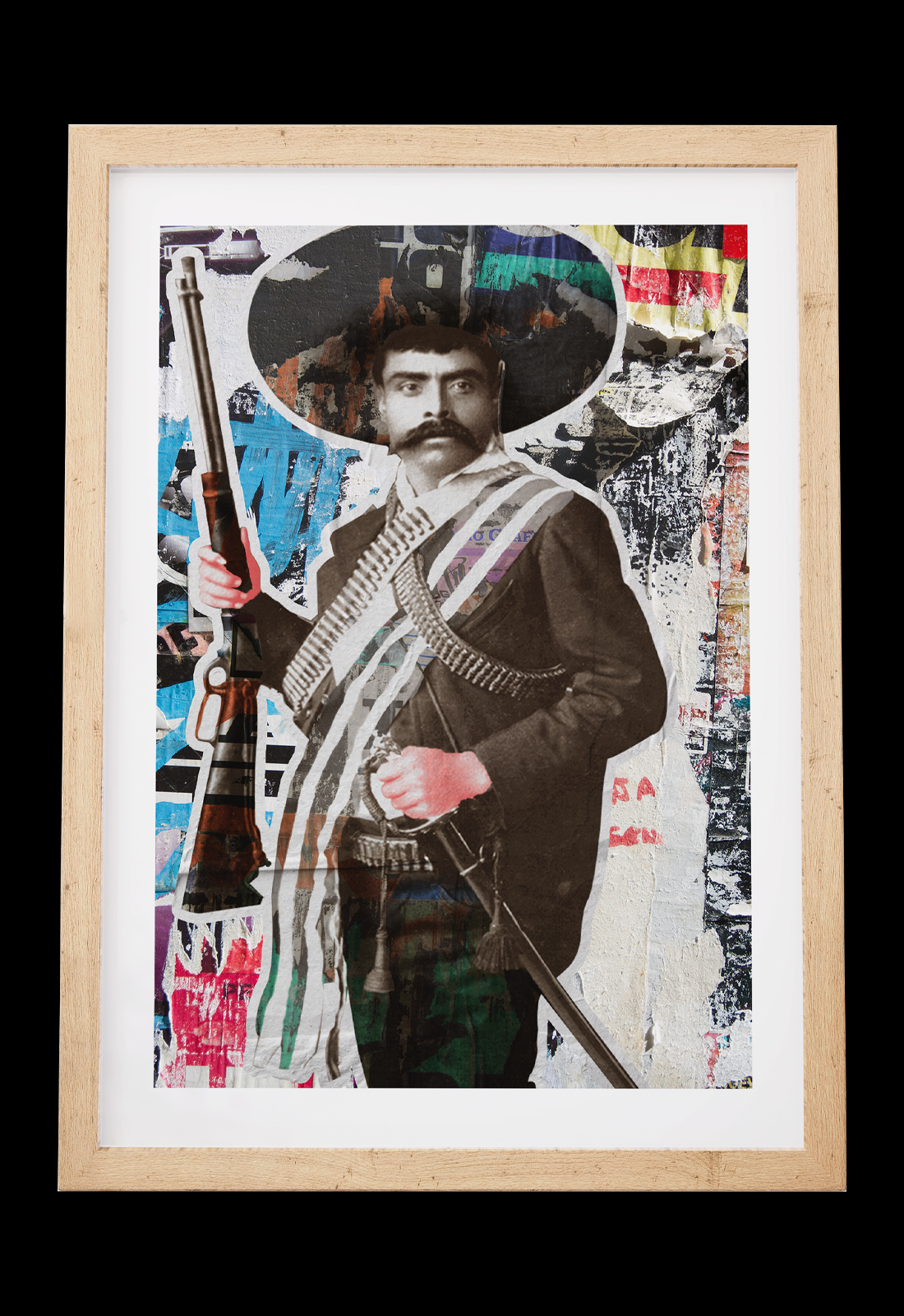 Marco Protesta en pedazos fotografía intervenida Casasola fotografía