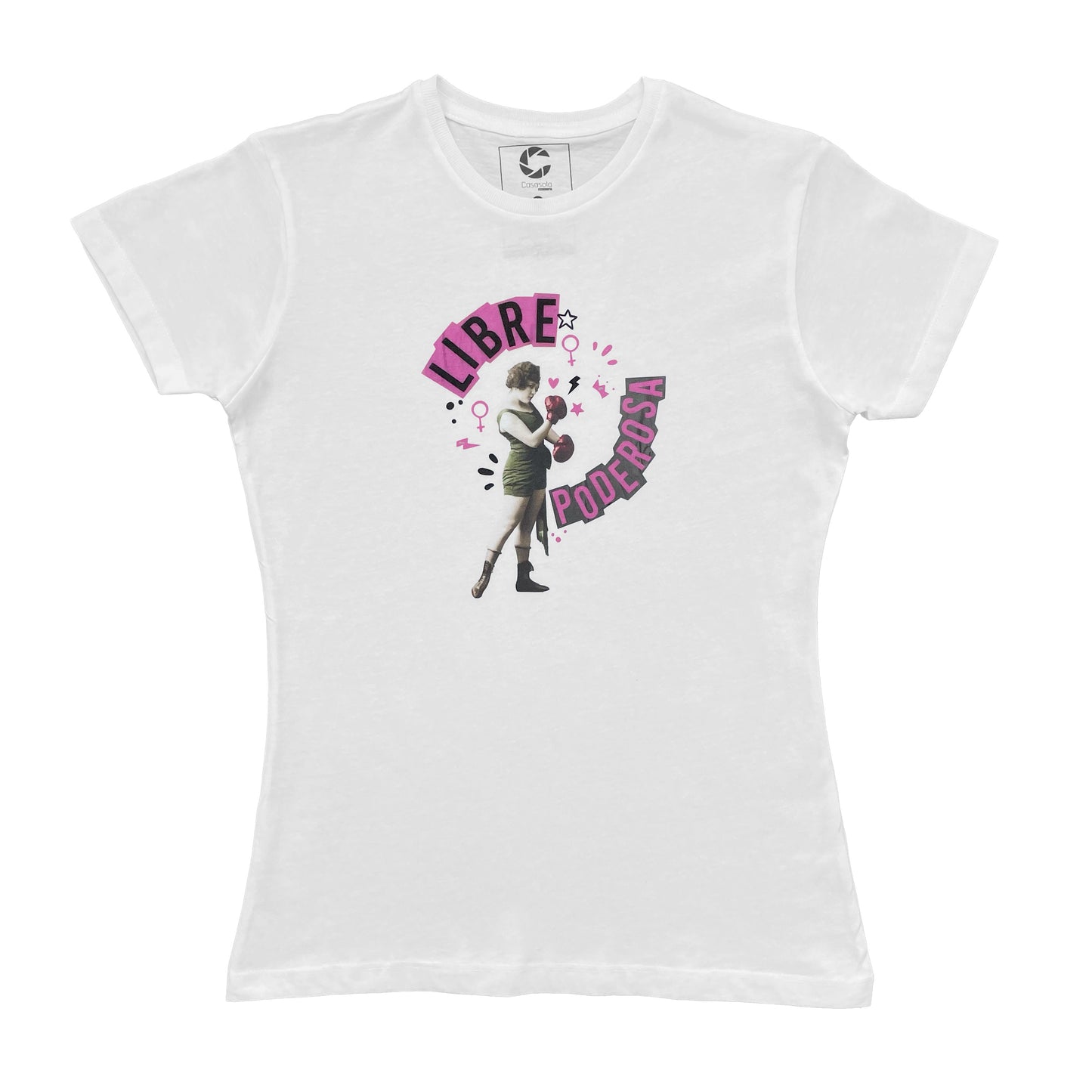 Playera blanca Empedrada fotografía intervenida Casasola fotografía