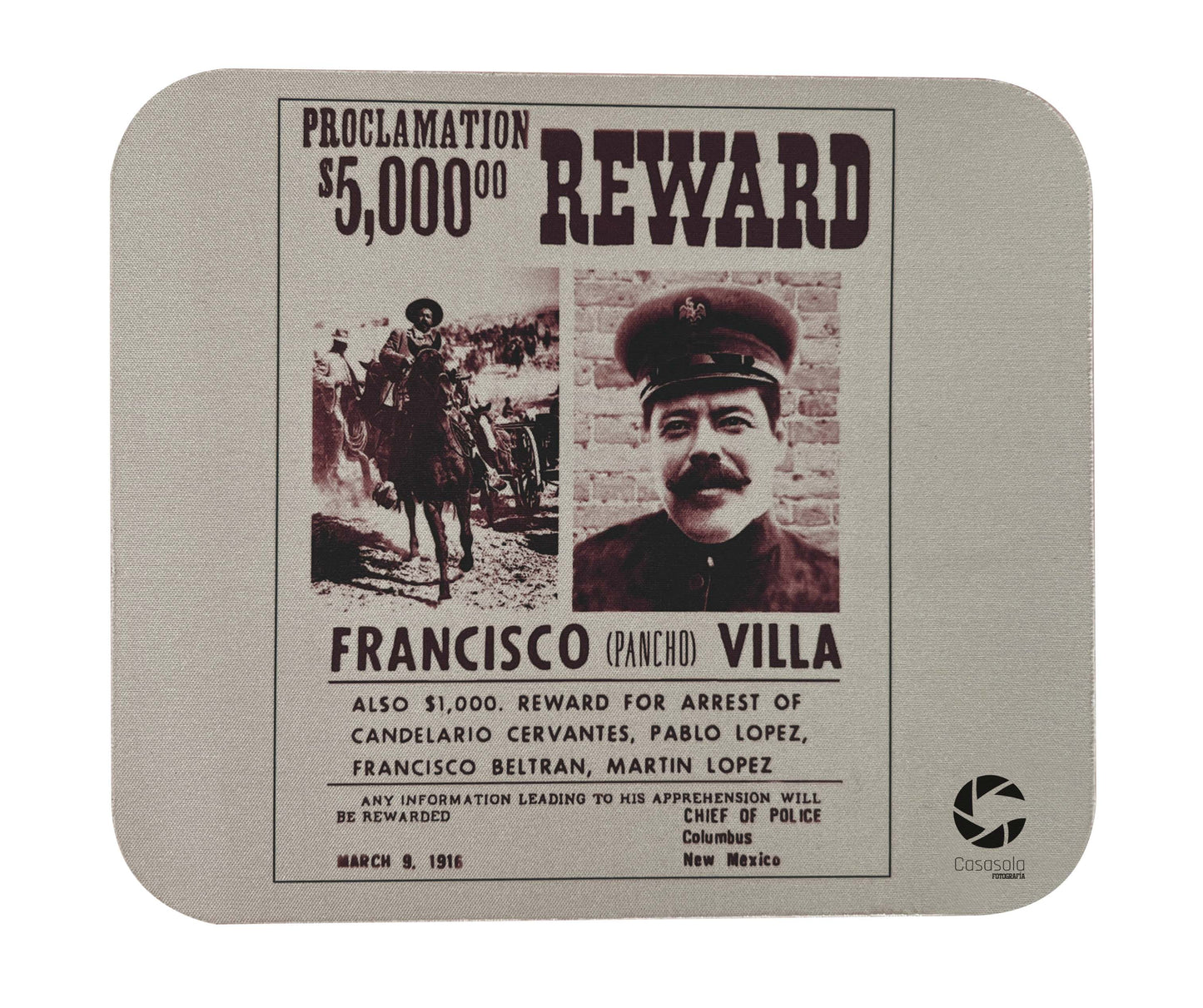 Mouse pad Buscando a Villa fotografía intervenida Casasola fotografía