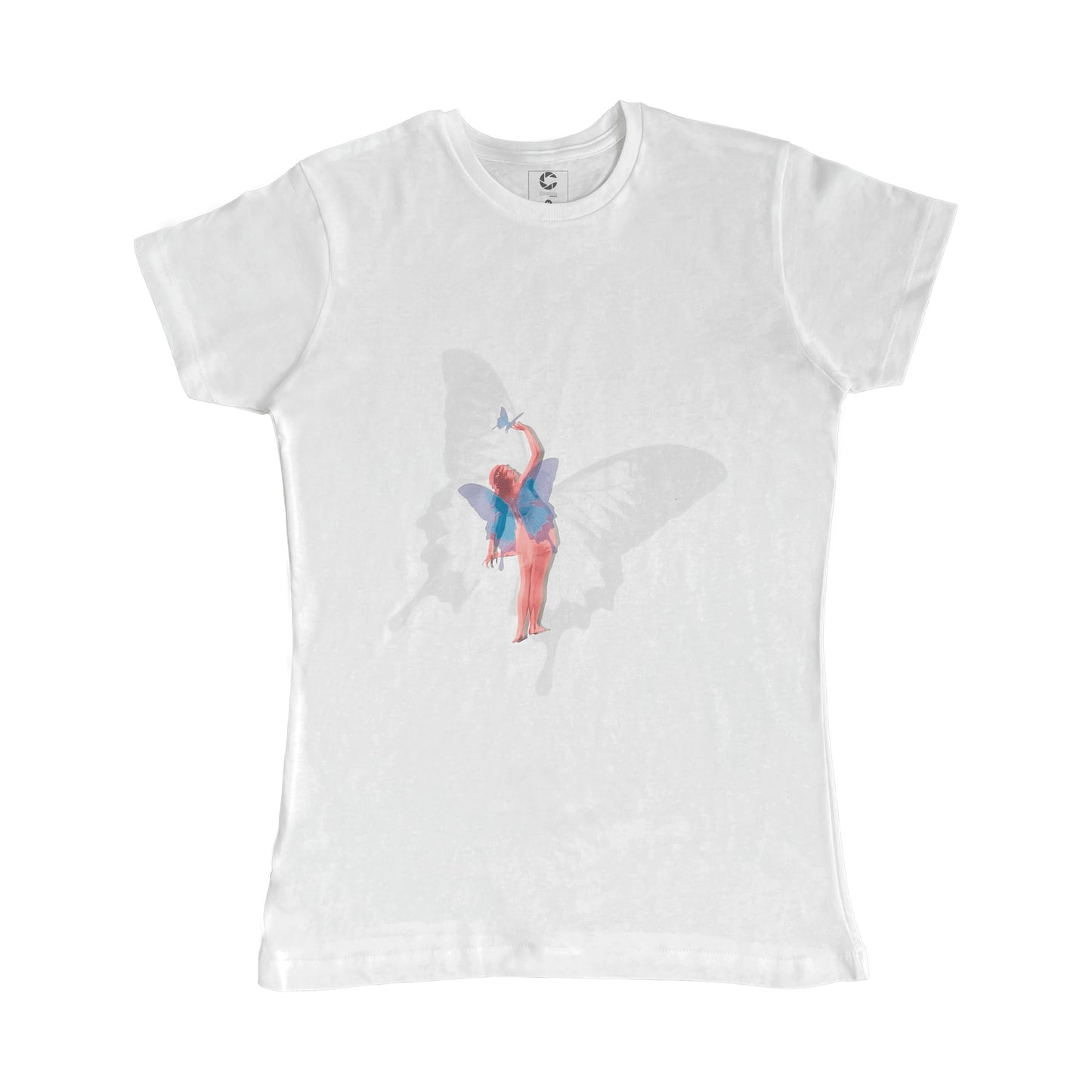 Playera Blanca Ilusión y Fantasía fotografía intervenida Casasola fotografía