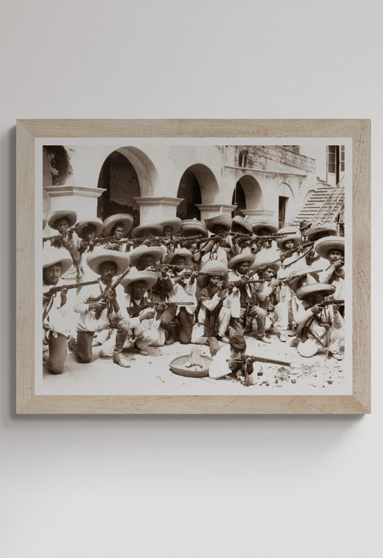Tropas zapatistas en cuartel de San Ángel