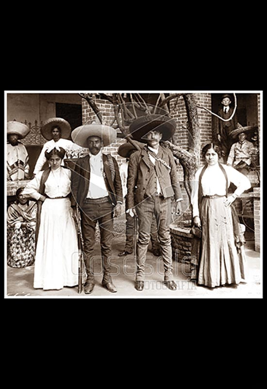 Grales. Eufemio y Emlliano Zapata con sus esposas