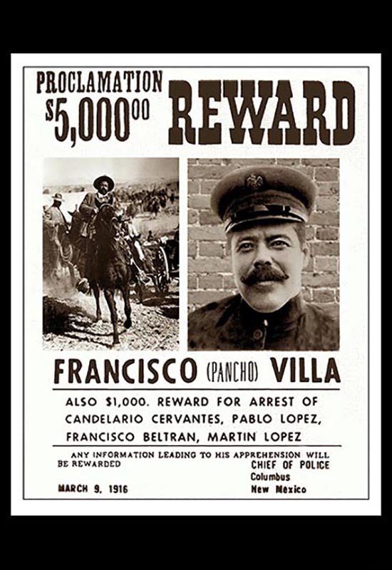 Cartel de Recompensa por el Gral. Francisco Villa
