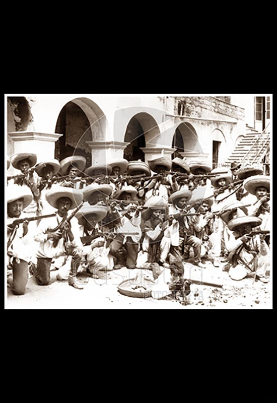 Tropas zapatistas en cuartel de San Ángel