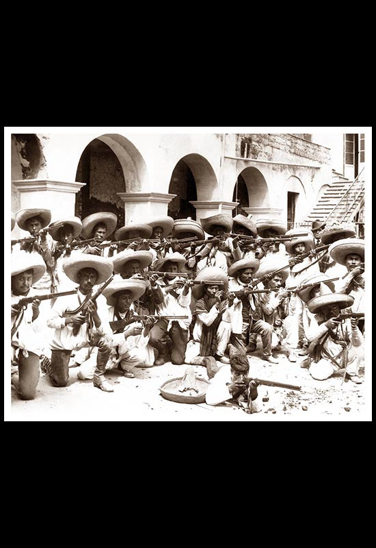 Tropas zapatistas en cuartel de San Ángel
